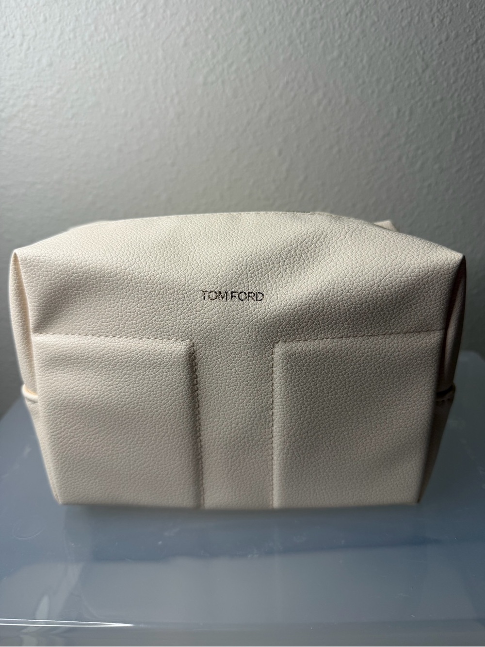 Tom Ford Cream Leather Cosmetic Case